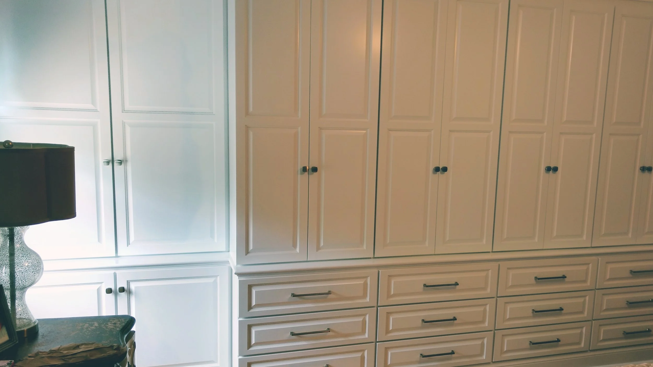 custom bedroom built-in closet and drawers