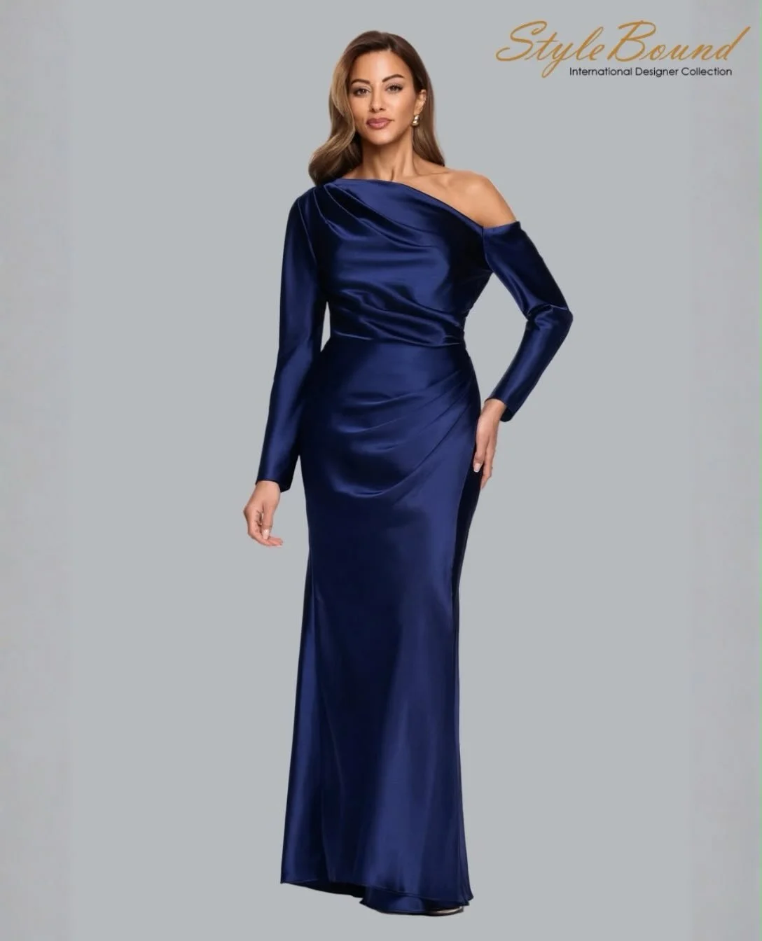 Rich satin finish and long sleeves gives this gown the perfect balance of sophistication and modern grace.

#eveningdresses #motherofthebride#weddinguest#eventdressing #designerwear 
for viewing and fitting call 072 528 4268