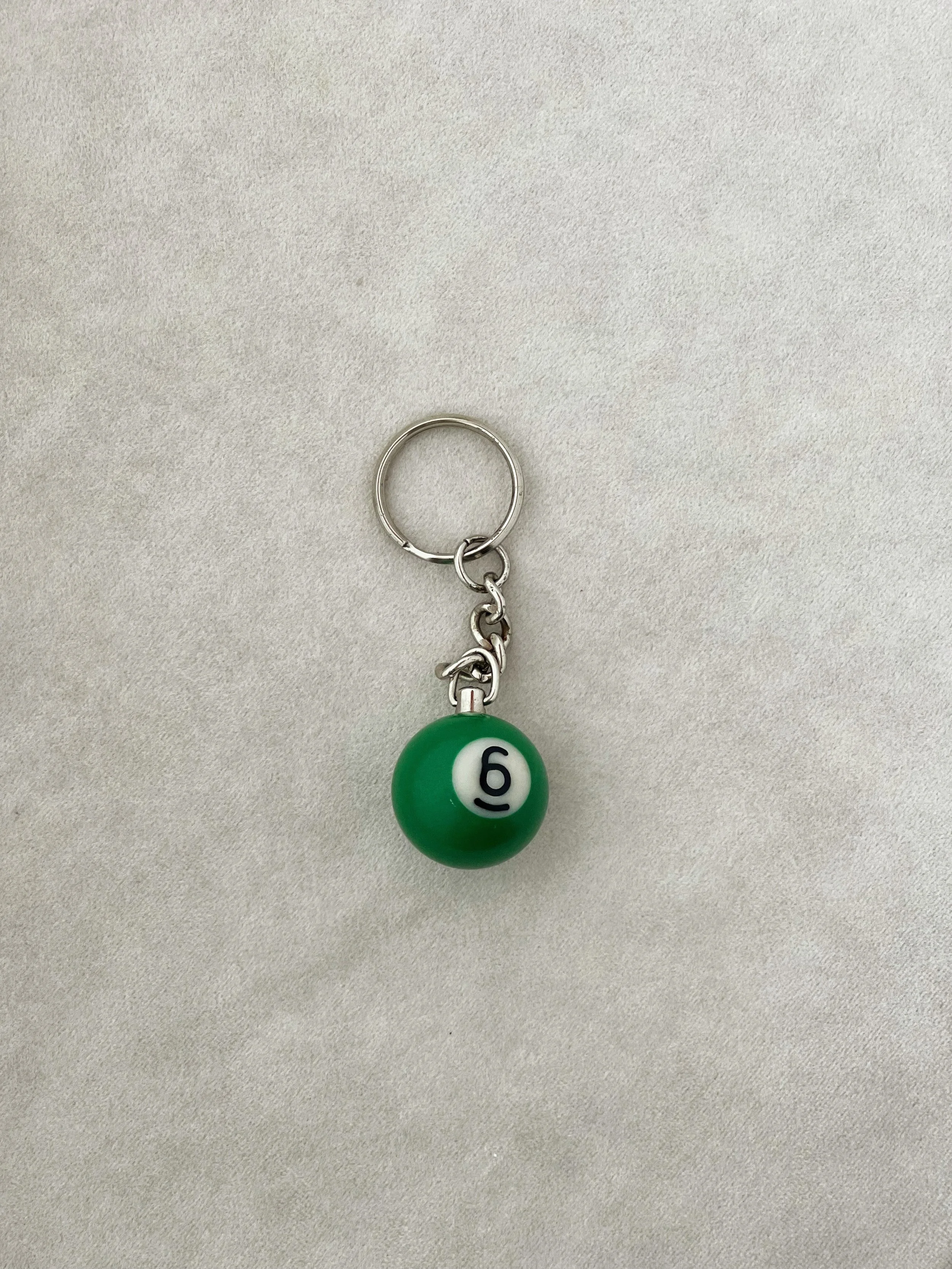 Six Ball Billiard Keychain