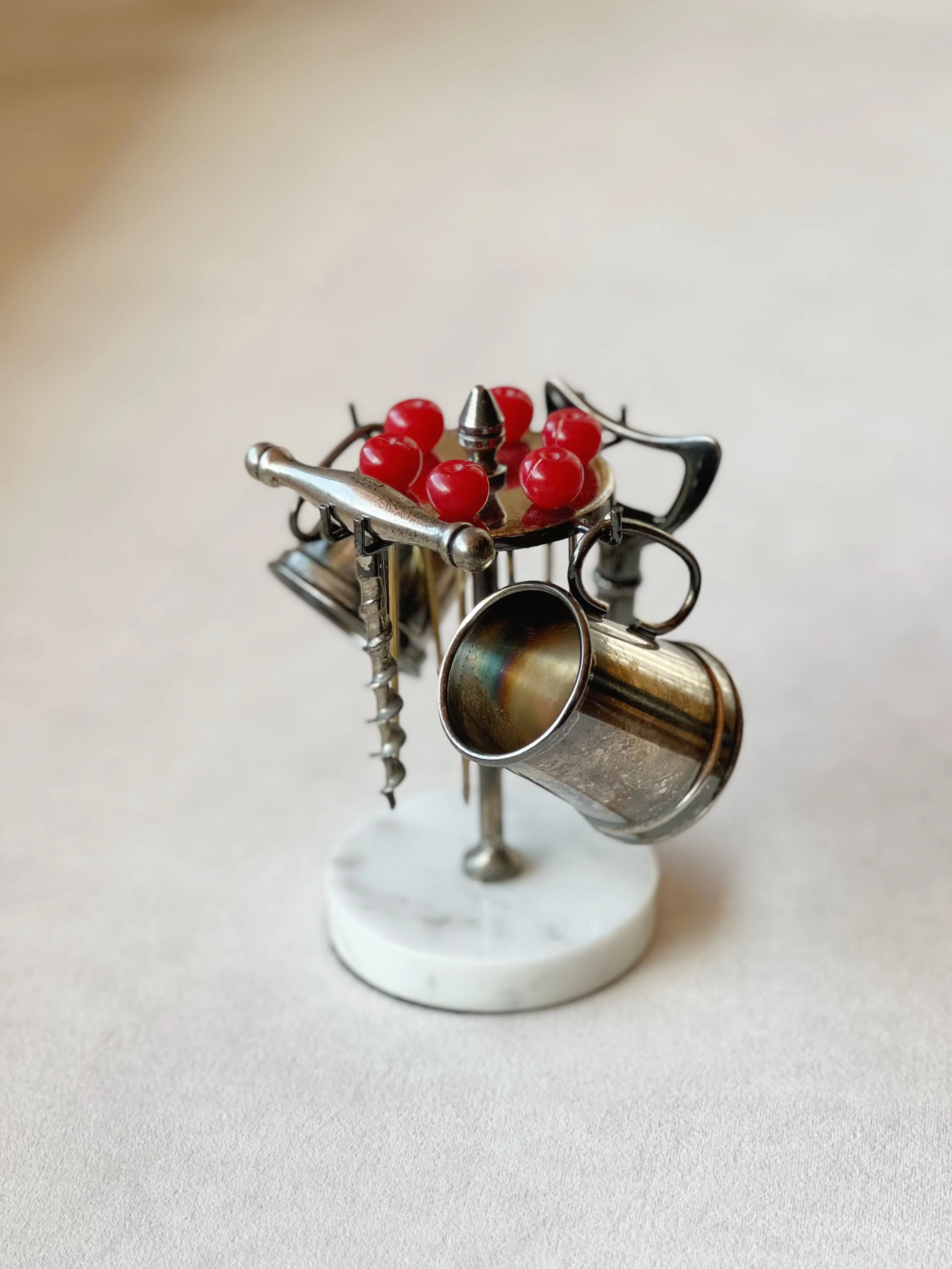 Art Deco Cocktail Caddy with Cherry Picks