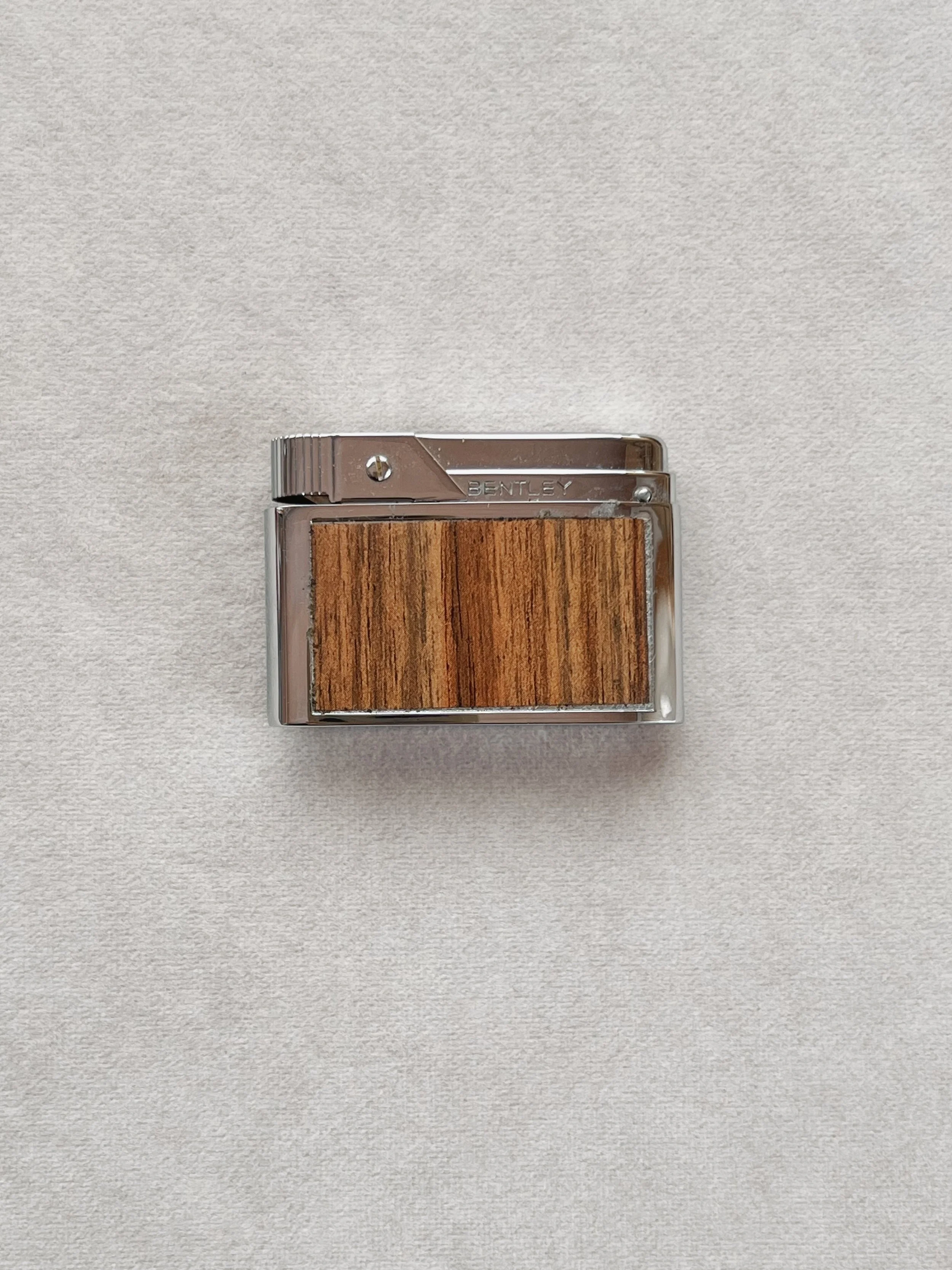1960s Bentley Butane Lighter "Woodtone"
