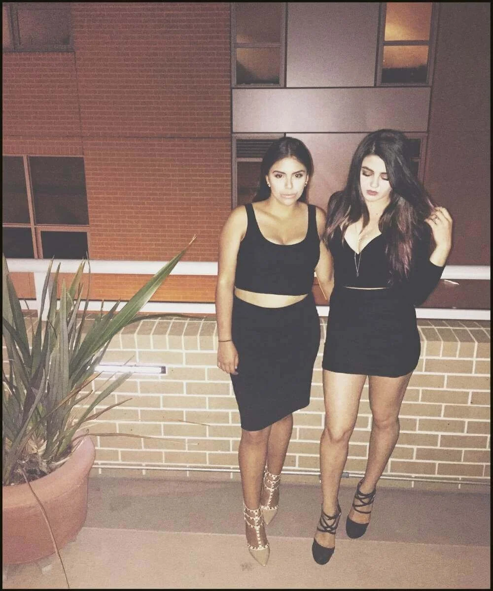 Had to include this throwback with my friend Darcie when we dressed up as Kim Kardashian and Kylie Jenner. We used what we had and I borrowed her shoes instead of buying new ones!