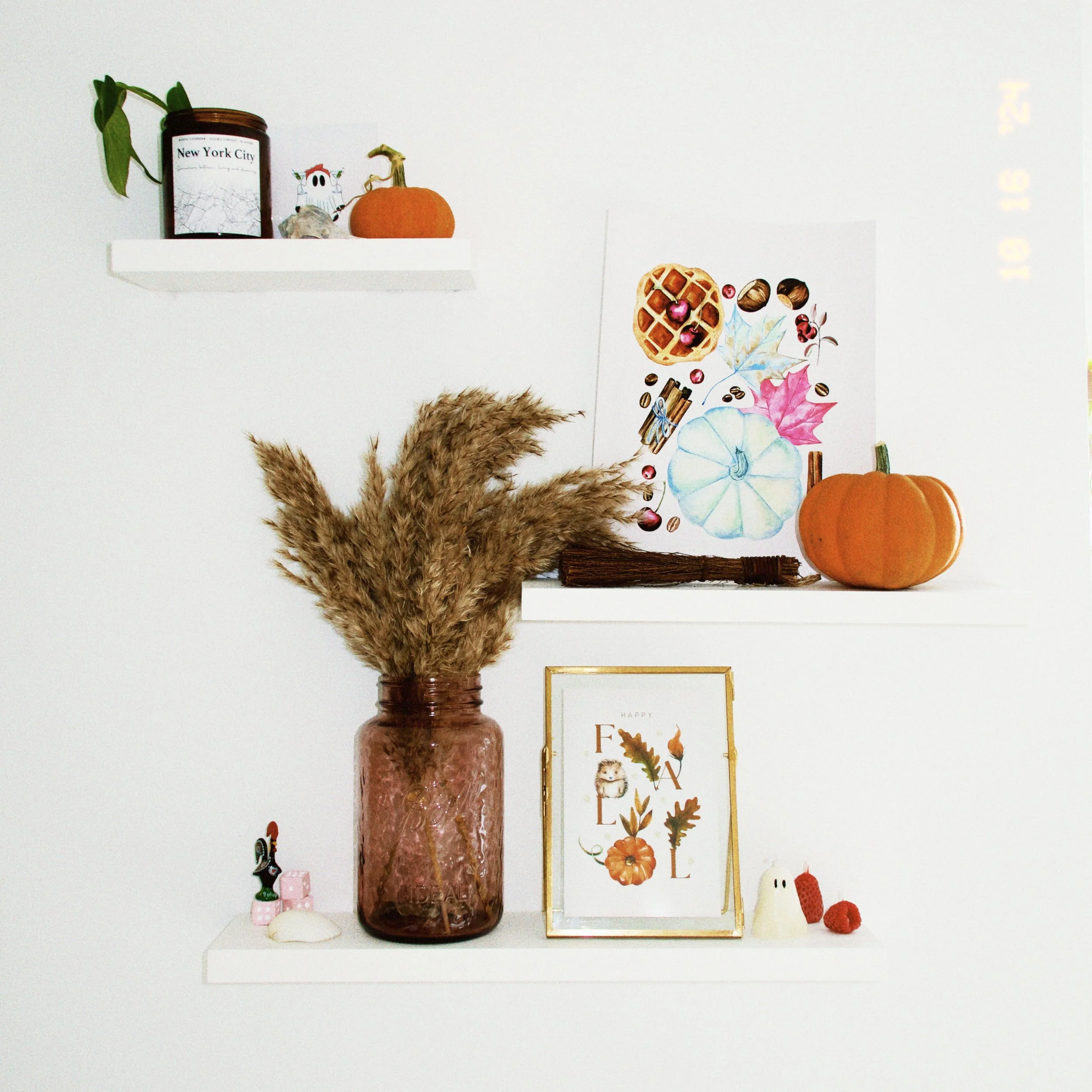 Fall Shelf Styling on a Budget (Free Downloads!)