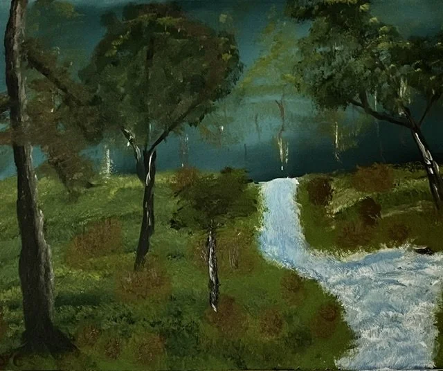Babbling Brook - Hand-Painted Landscape Art