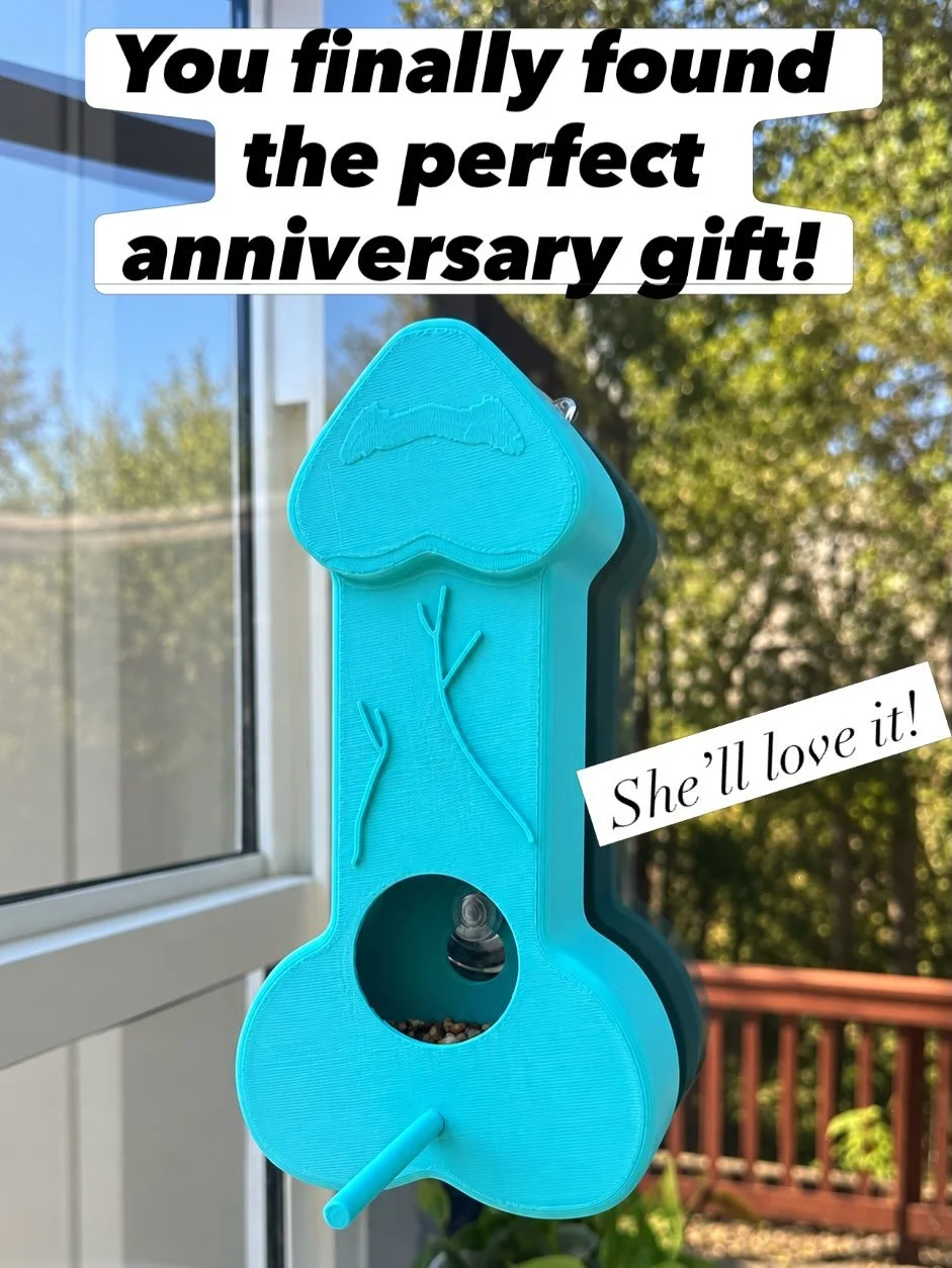 FORGET DIAMONDS. NOTHING SAYS &ldquo;FOREVER&rdquo; LIKE A GIANT PECKER

Another anniversary coming up? Still pretending to be excited about flowers, jewelry, and romantic dinners?

We&rsquo;ve got something they&rsquo;ll never forget. 😏

Introducin