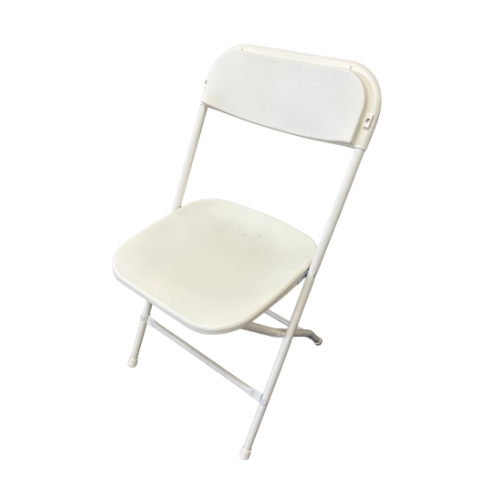 White Plastic Garden Folding Chair