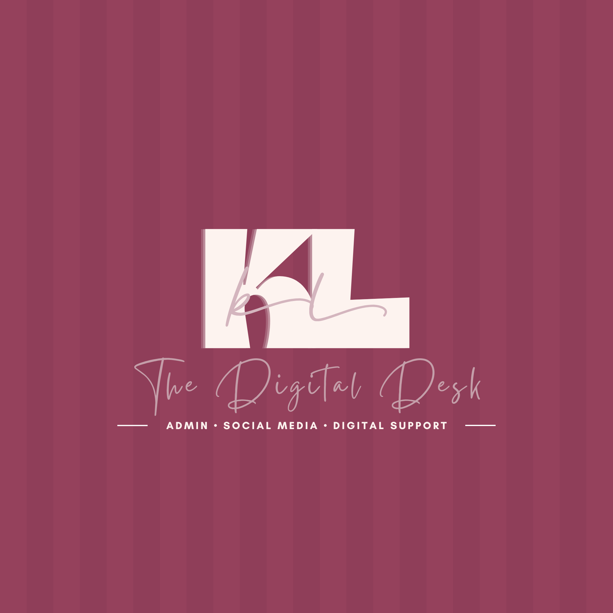Cover page of a digital desk guide titled 'The Digital Desk' with a large stylized number 4 and the subtitle 'The Digital Desk' in cursive font. The background is maroon with thin vertical stripes.