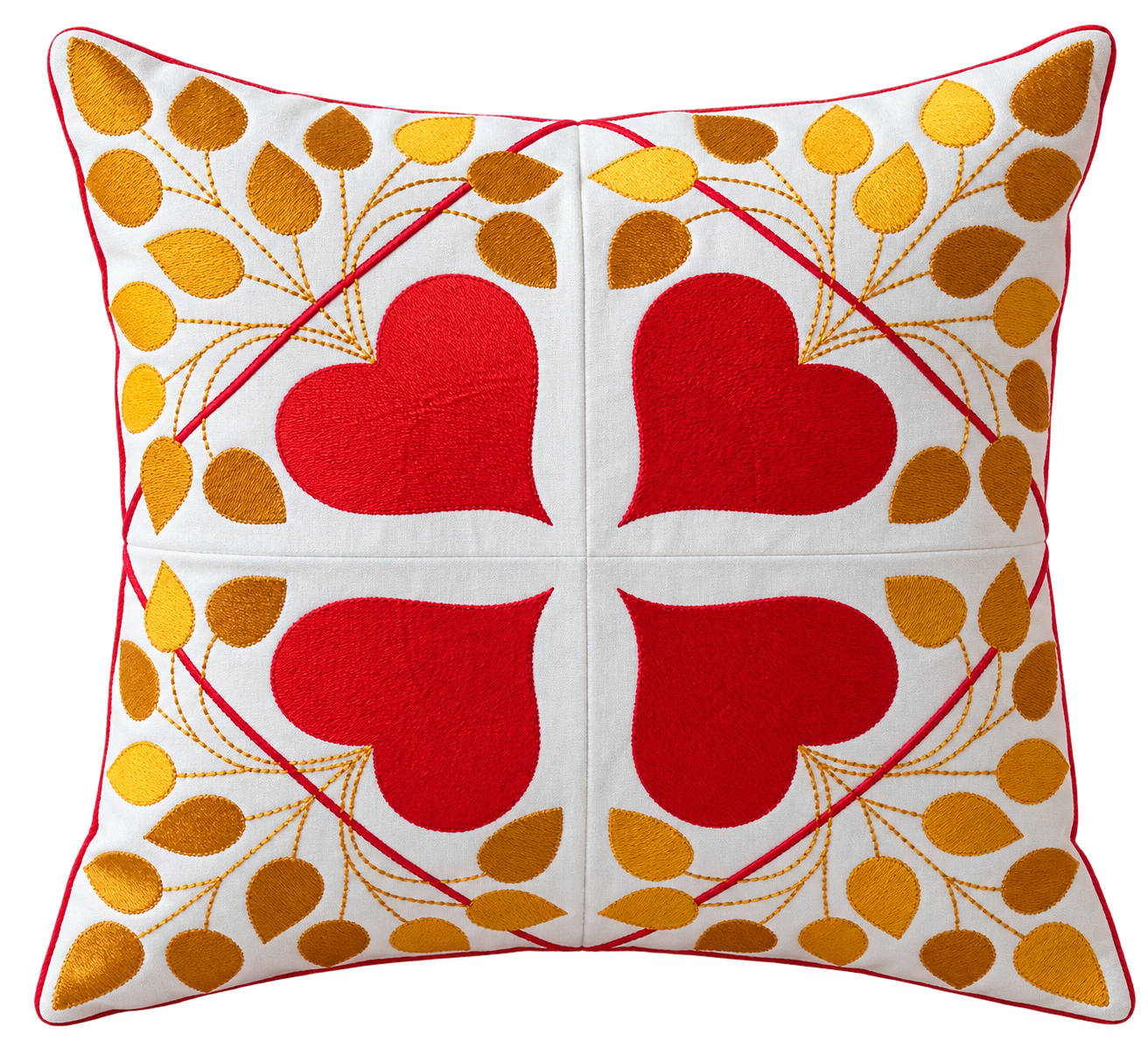 Embroidered pillow - 16" x 16"