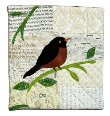 Robin on a Branch 13" x 19'