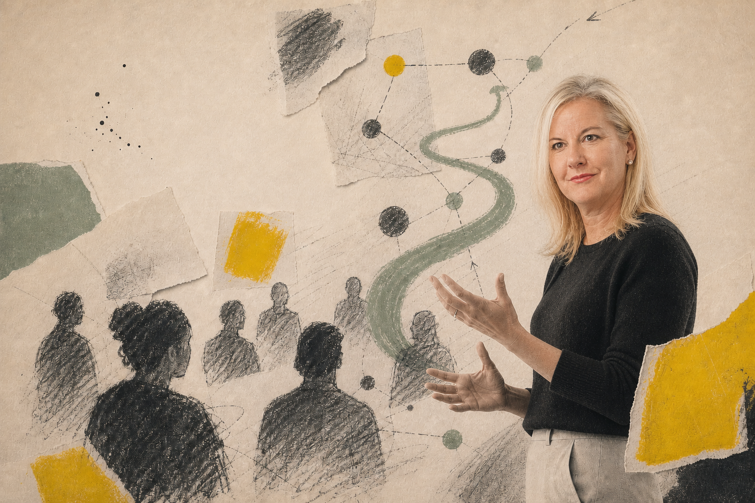 A globally trained speaker, Mel Jenner delivers keynotes on Organizational Change, AI Transformation & How to Motivate your team to self-direct their career growth.  Trained at Stanford & Columbia Universities, and experienced in Key Notes &Workshops