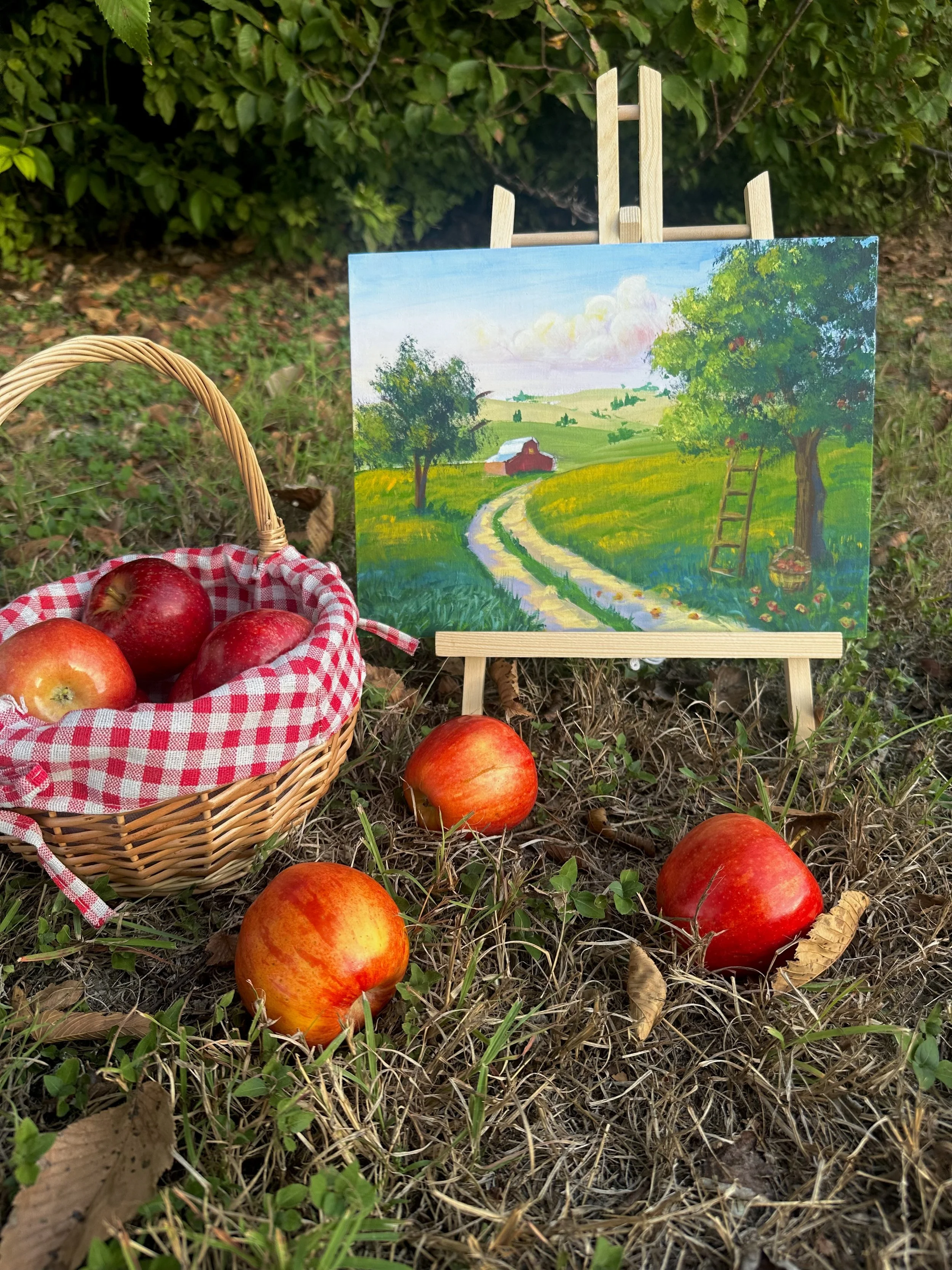 Apples on the run - Studies (9x12)