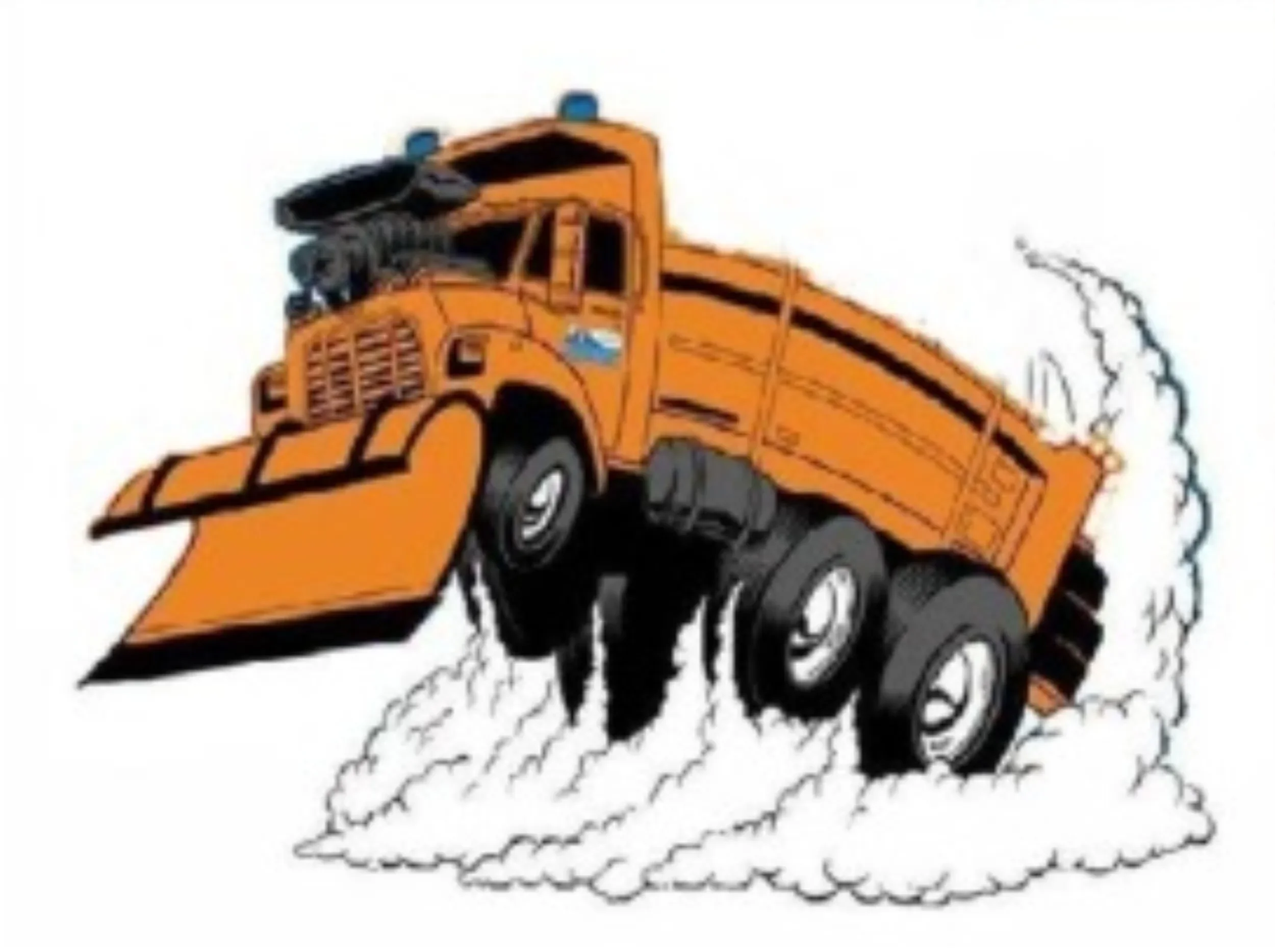 Original hand drawn artwork for Hot Rod Snowplow custom embroidery, Siloam Springs, Arkansas.