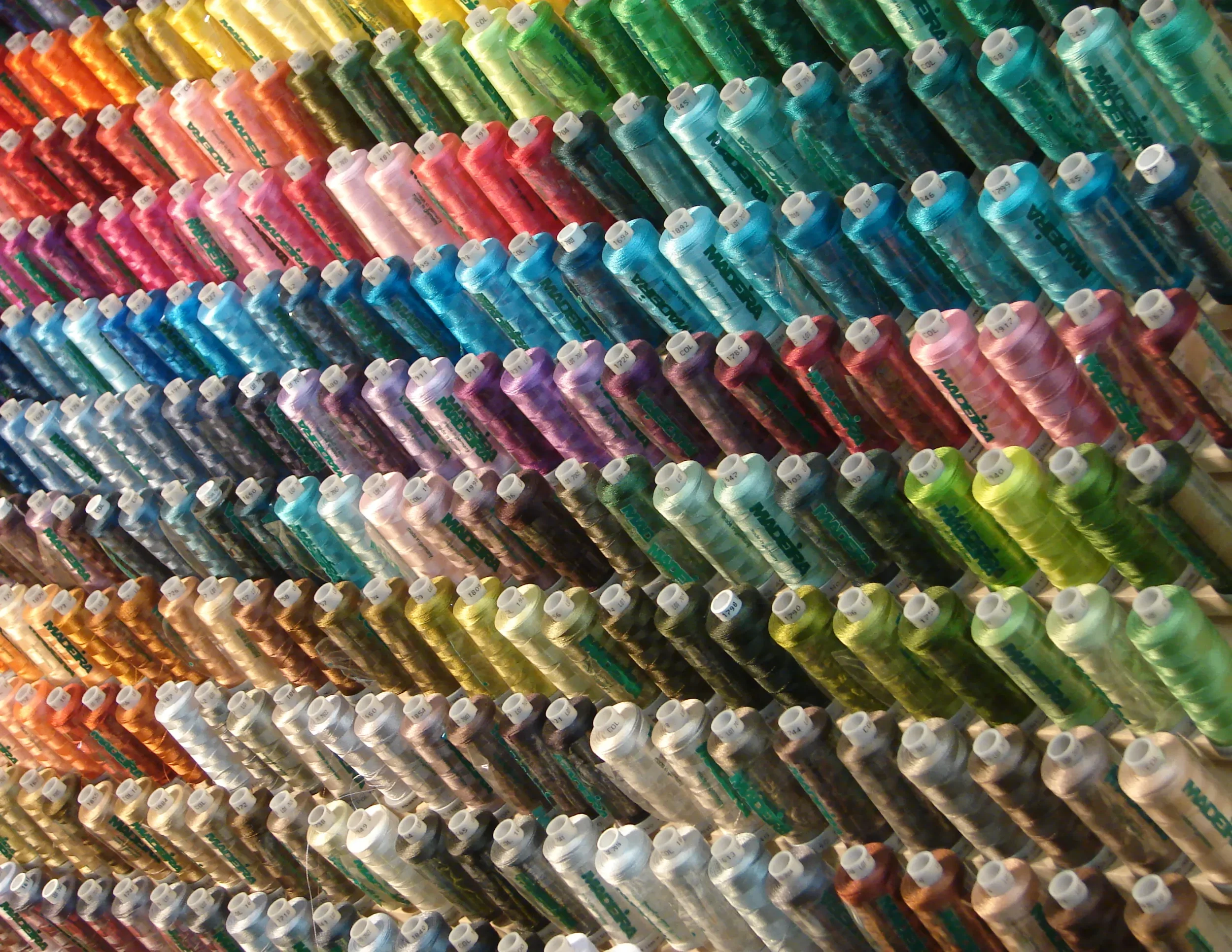 Image of embroidery thread used in custom embroidery, Siloam Springs, AR