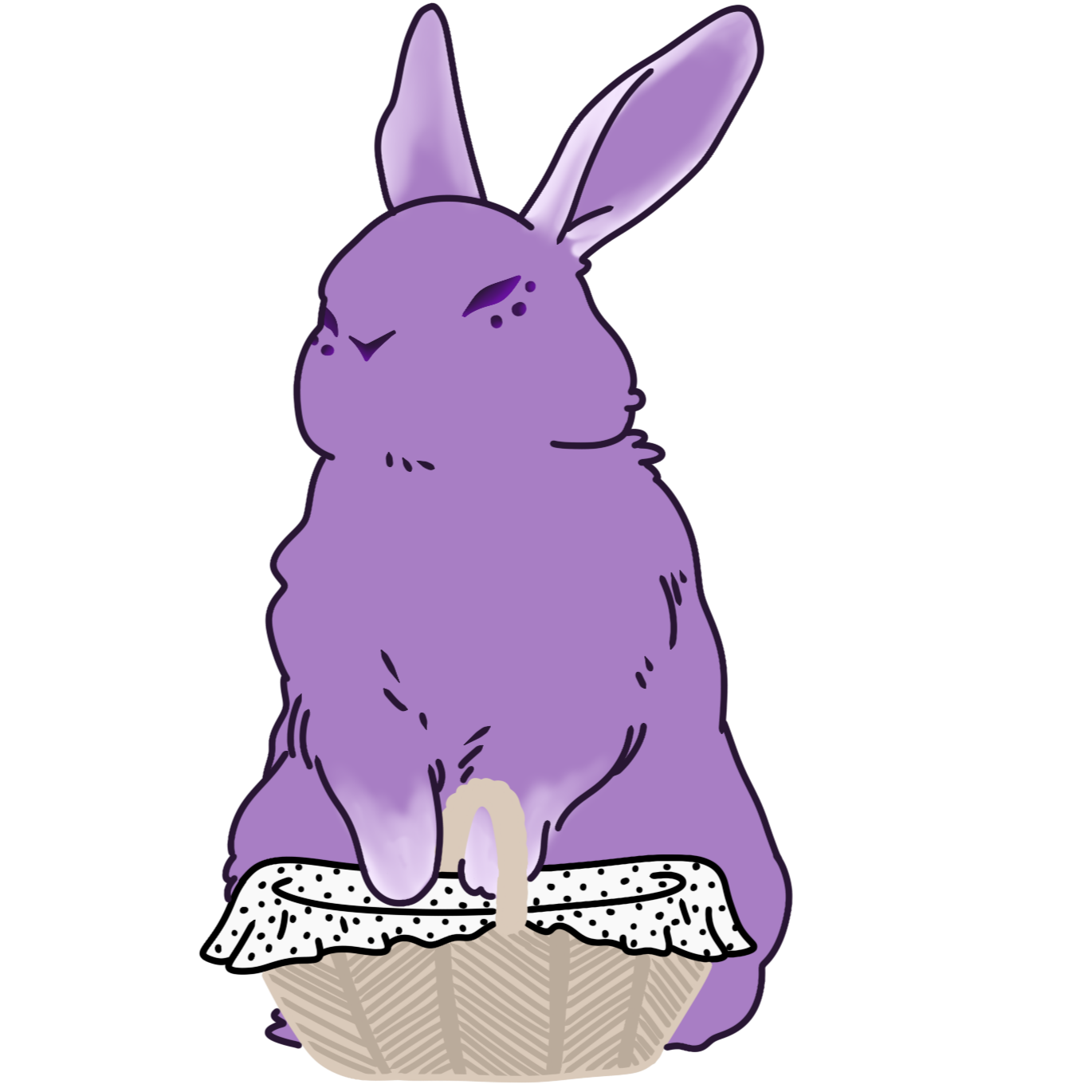rabbit holding a basket