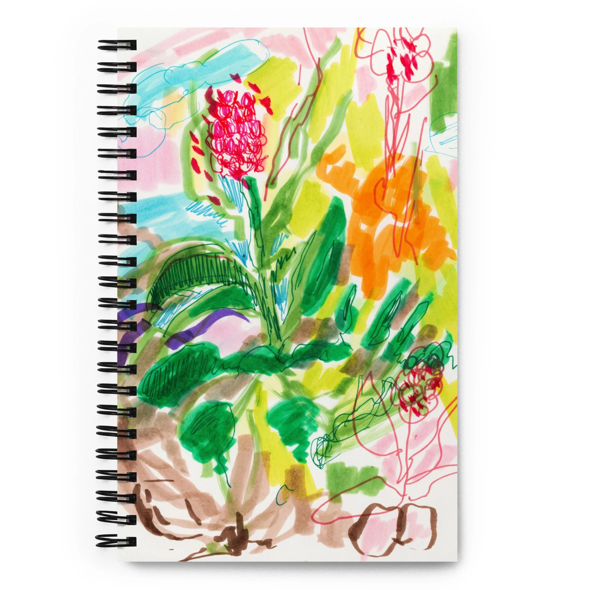 Red clover spiral notebook