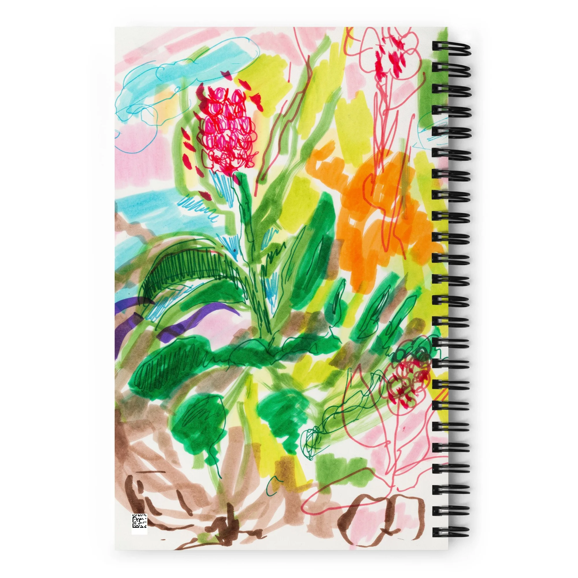 Red clover spiral notebook