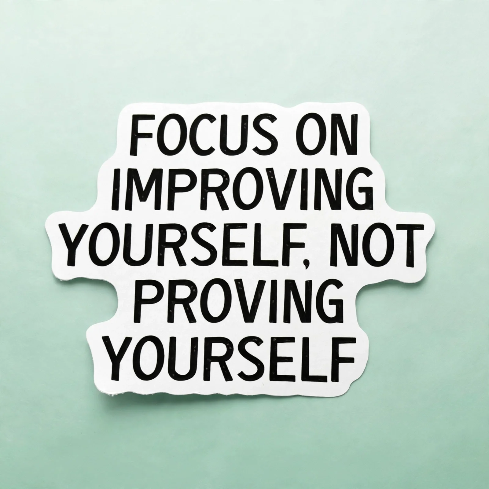 FOCUS ON IMPROVING YOURSELF, NOT PROVING YOURSELF