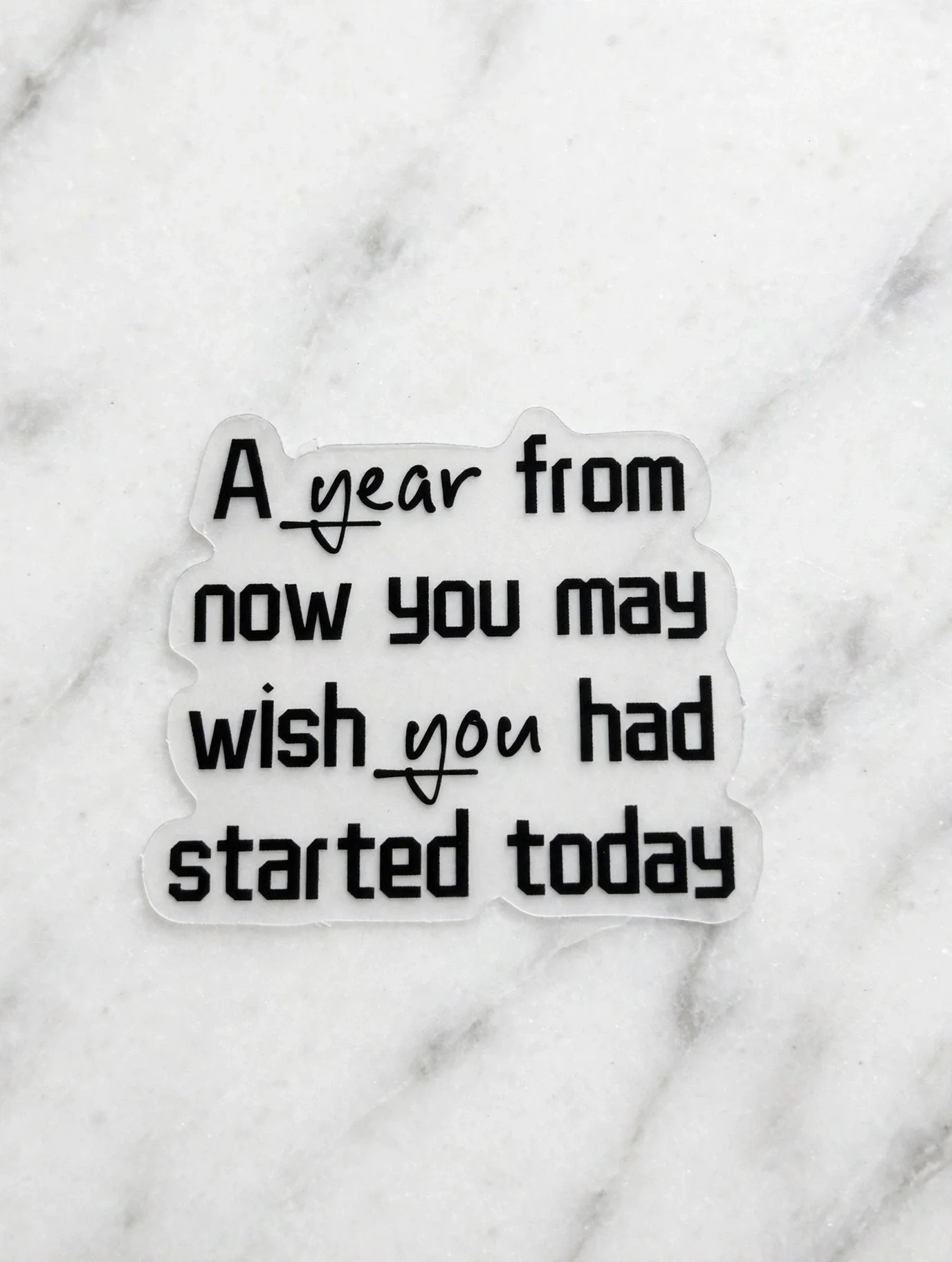 A Year From Now You May Wish You Had Started Today