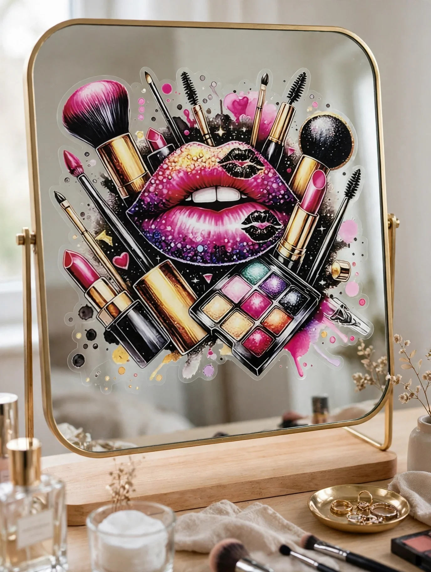 Makeup Lips and Cosmetics Decal