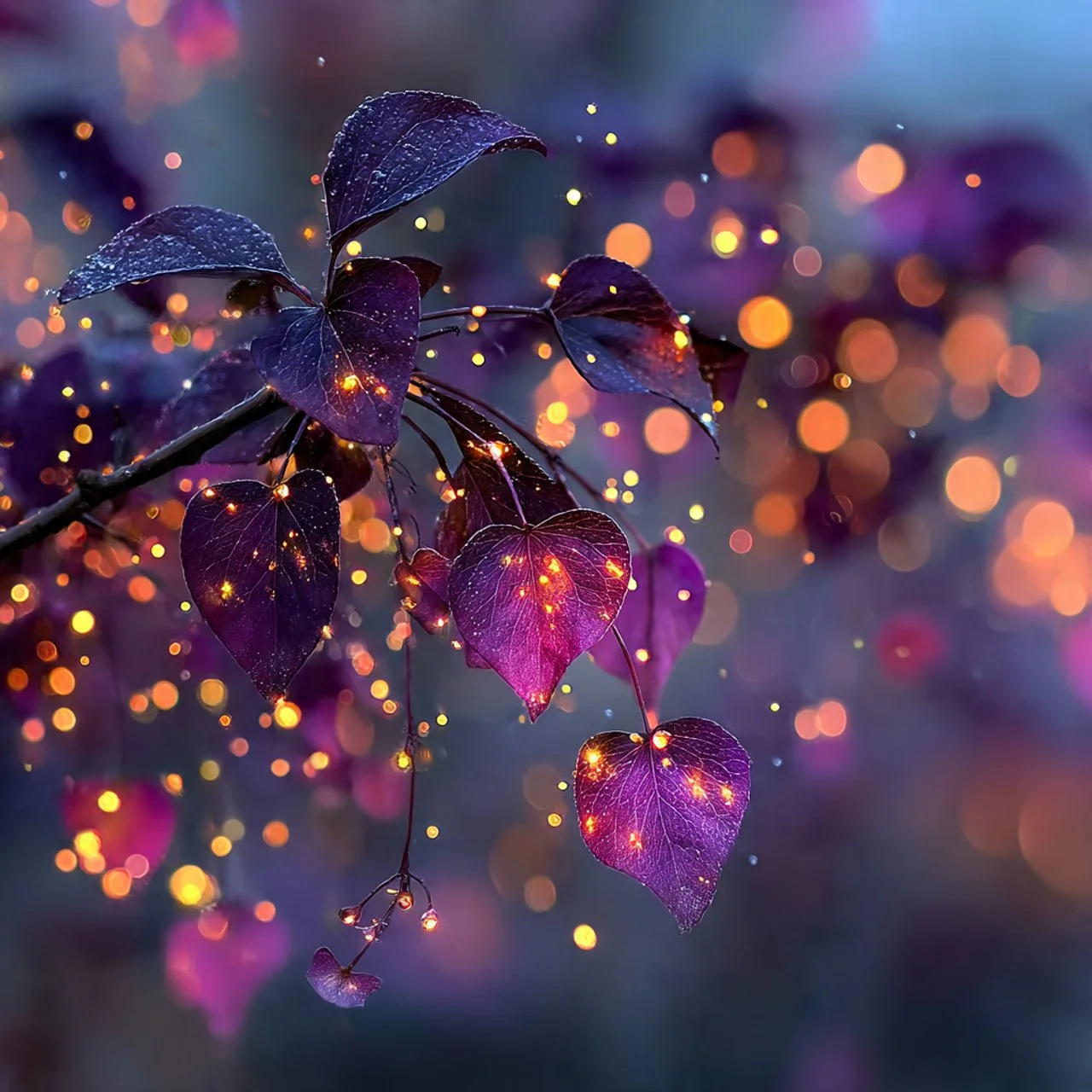 RaennaVibes purple leafs with a pop of light