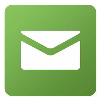 Green icon with a white envelope symbol in the center.