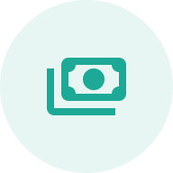 En rund, grønn ikon med en hvit fotoapperat-symbol i midten.