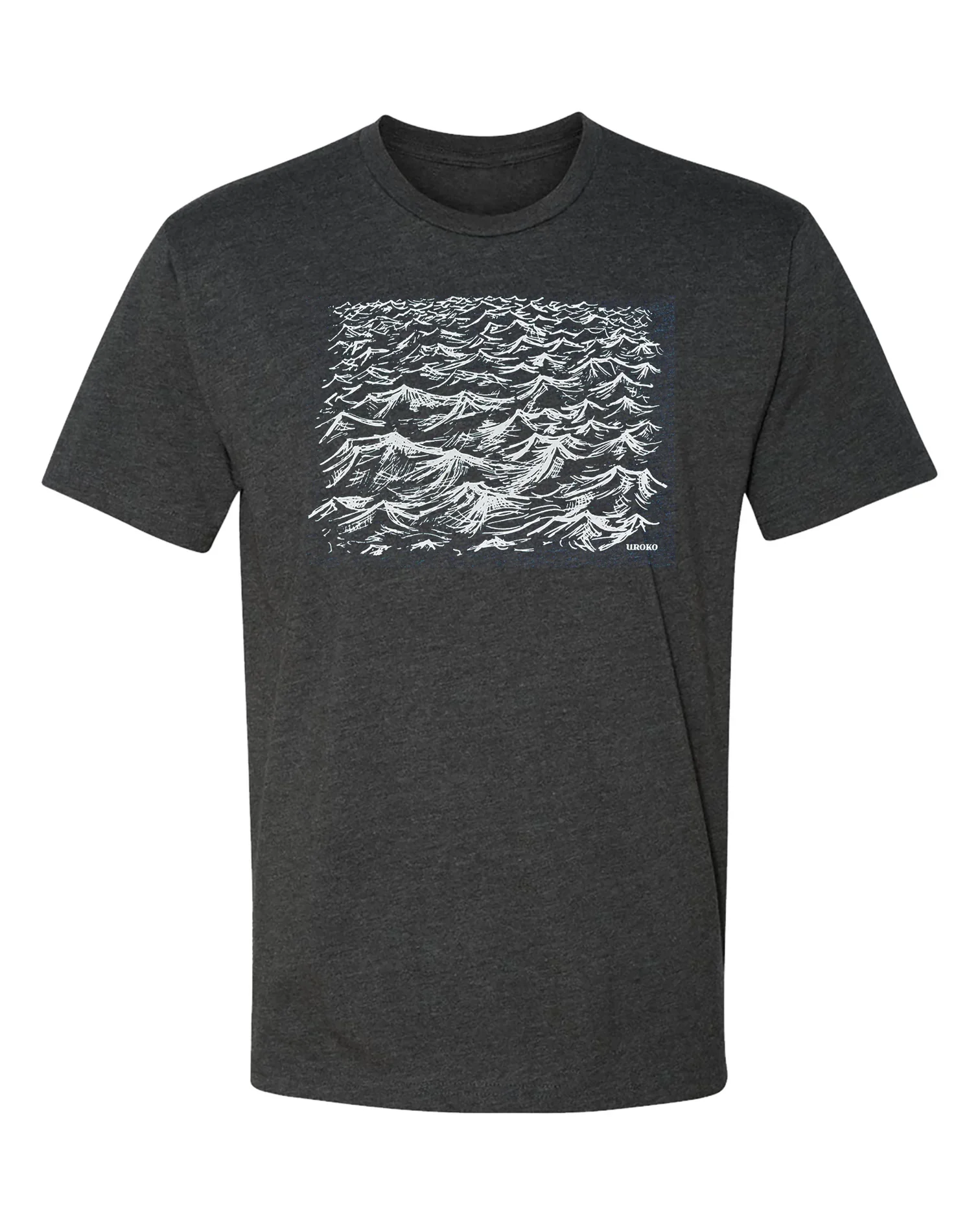 Charcoal Day Dream Short Sleeve Tee White Ink
