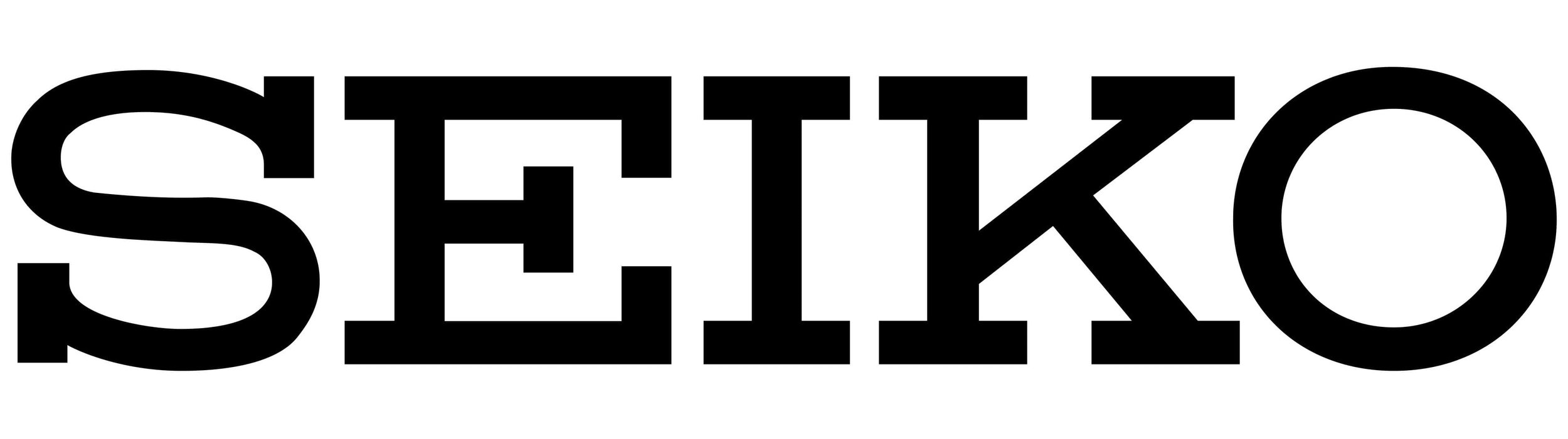 Bold black text spelling SEIKO on a white background.