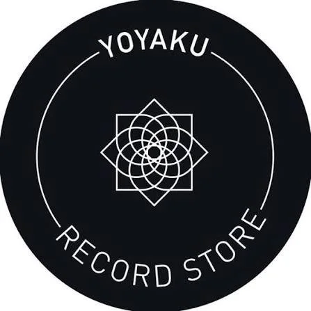 Logo for Yoyaku Record Store featuring geometric design and circular layout.