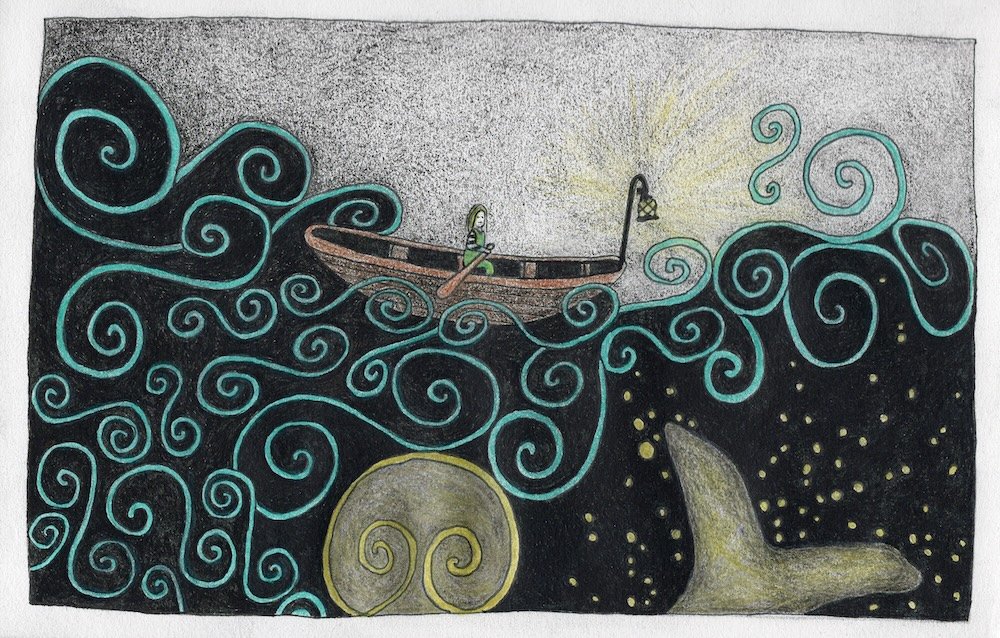 "Searching", 2025.
Pencil and ink pen on A4 paper.
Artist's collection.