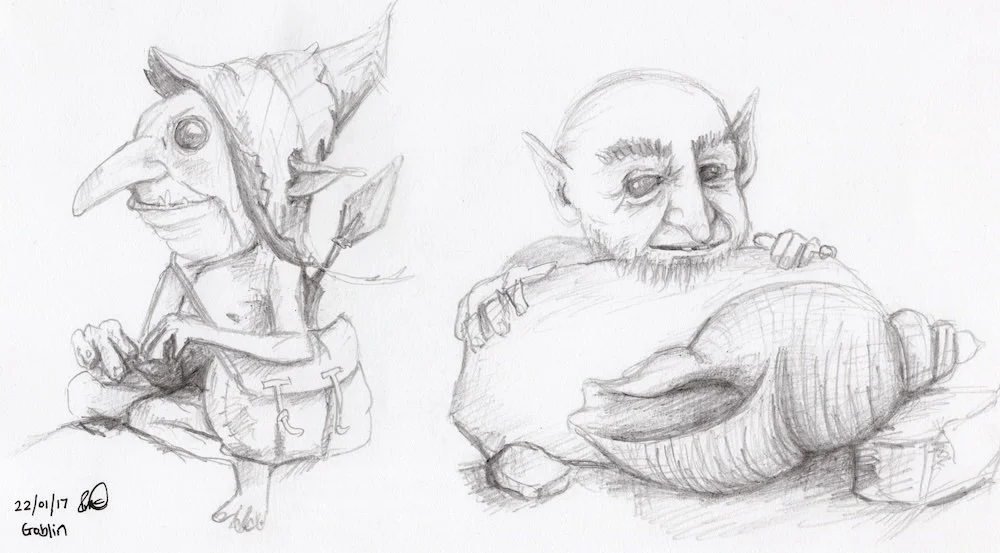 "Goblin", 2017.
Pencil on A3 paper.
Artist's collection.