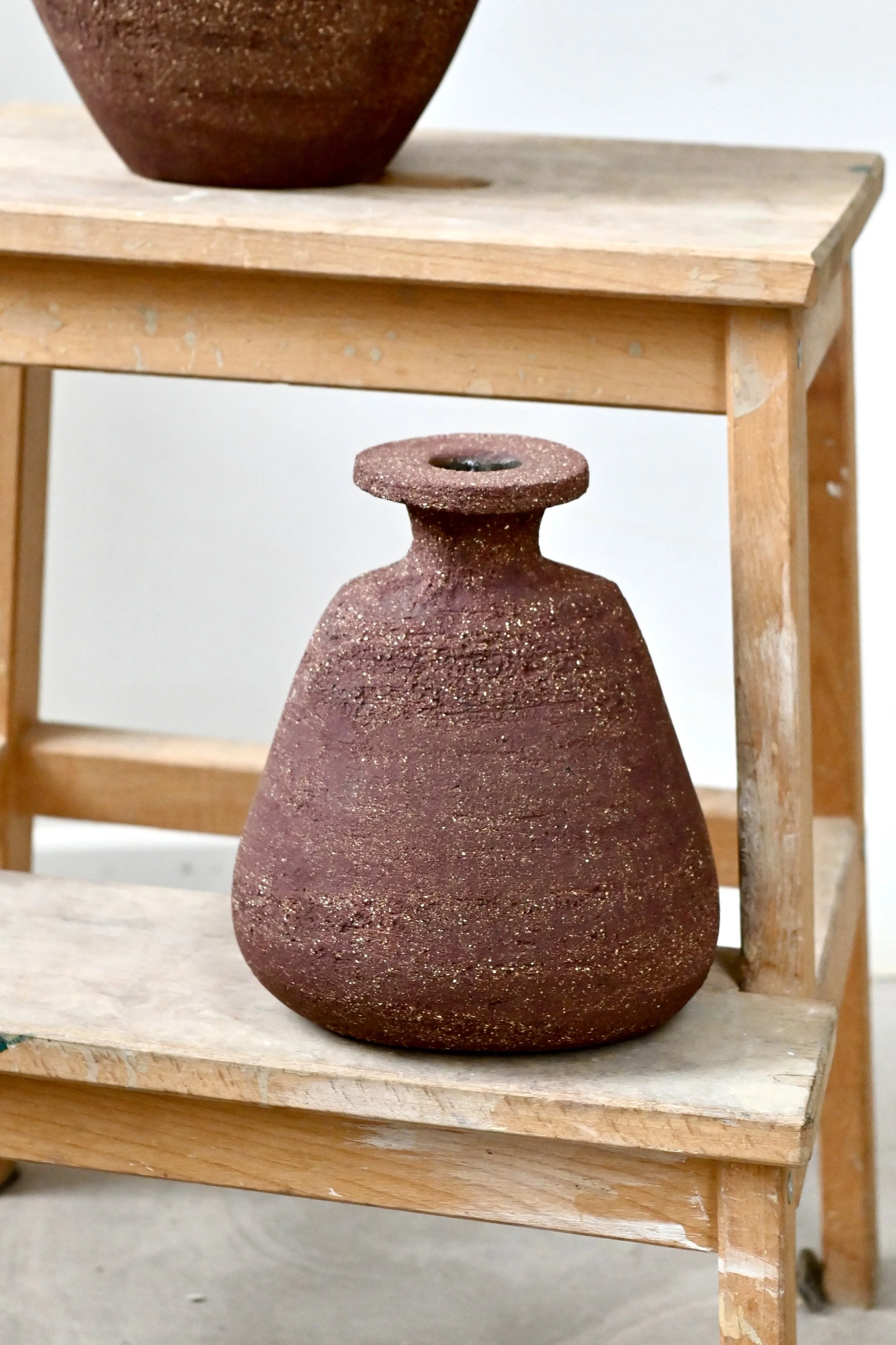 Vase en grès rouge