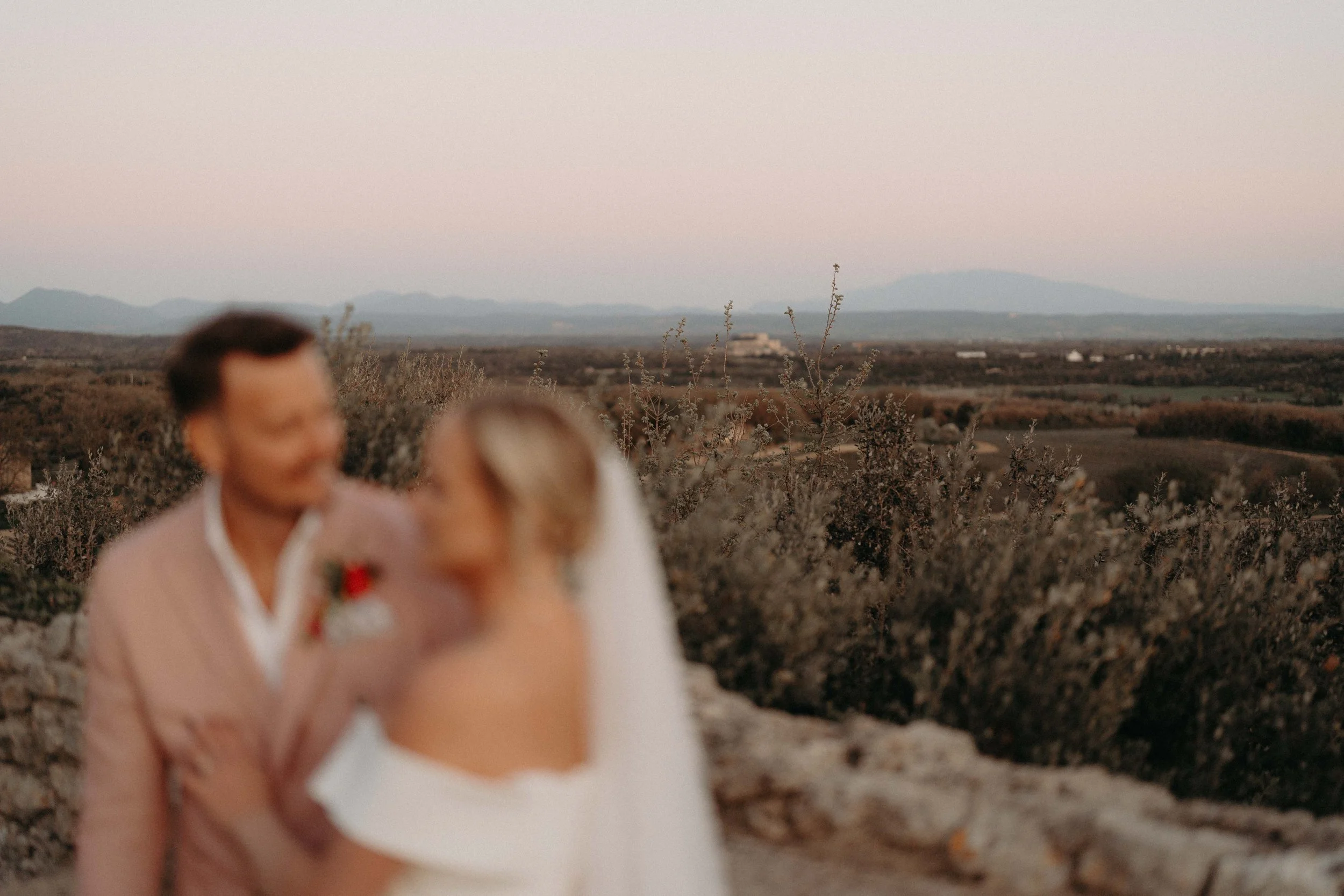Laurie’s customers, Larissa and Emmett, just married walking off the aisle together.