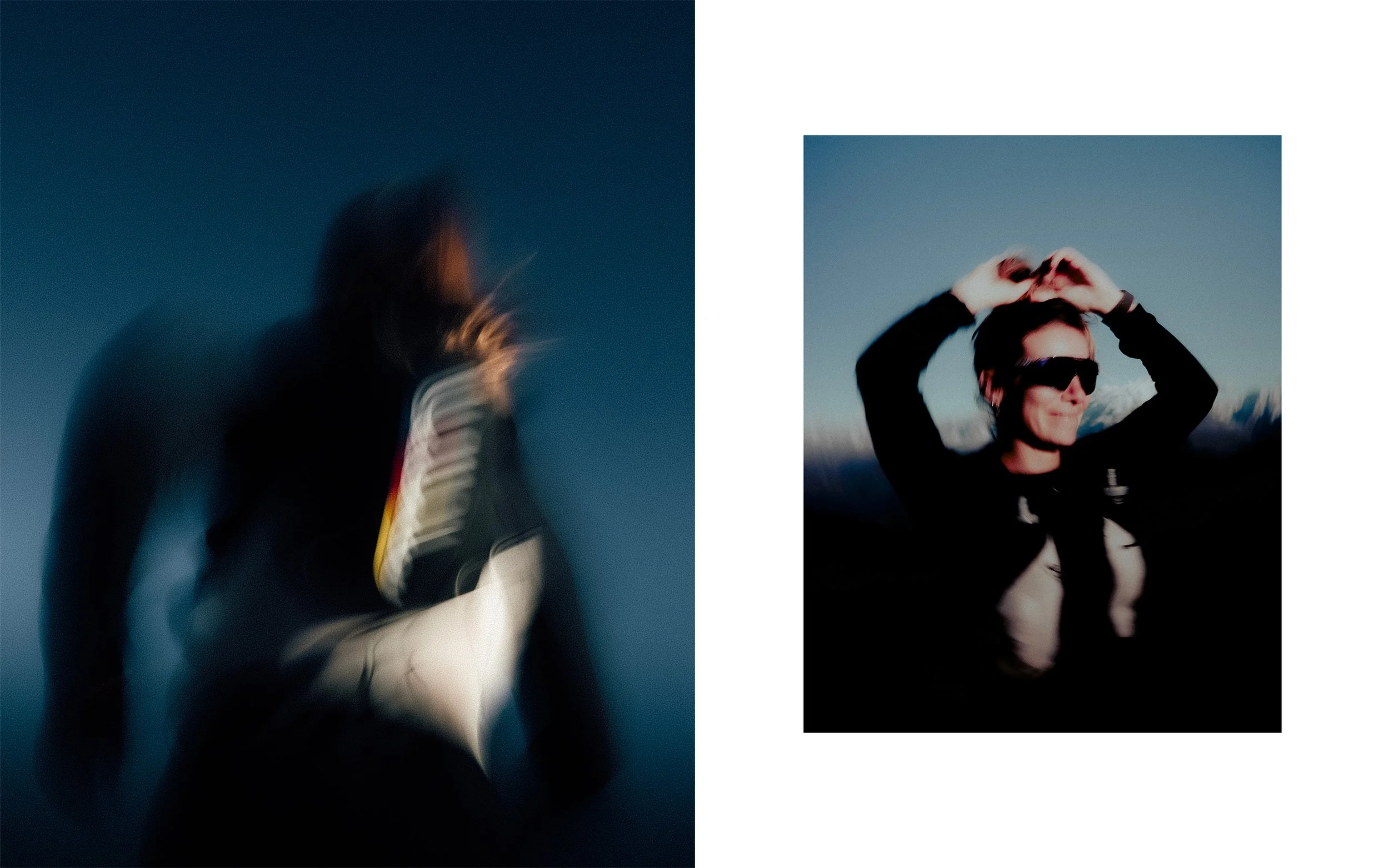Une femme en lunettes de soleil.