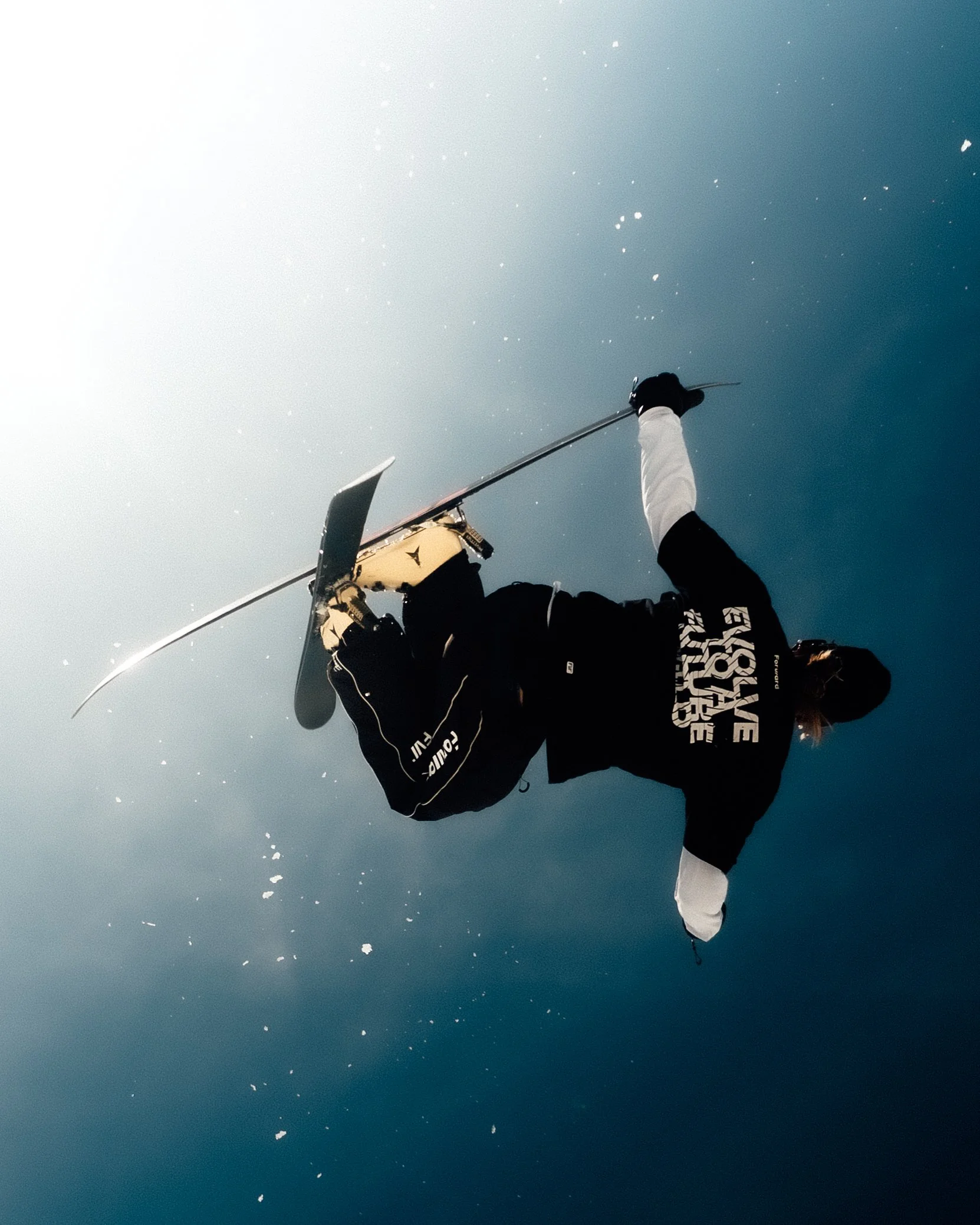 Skieur dans les airs.