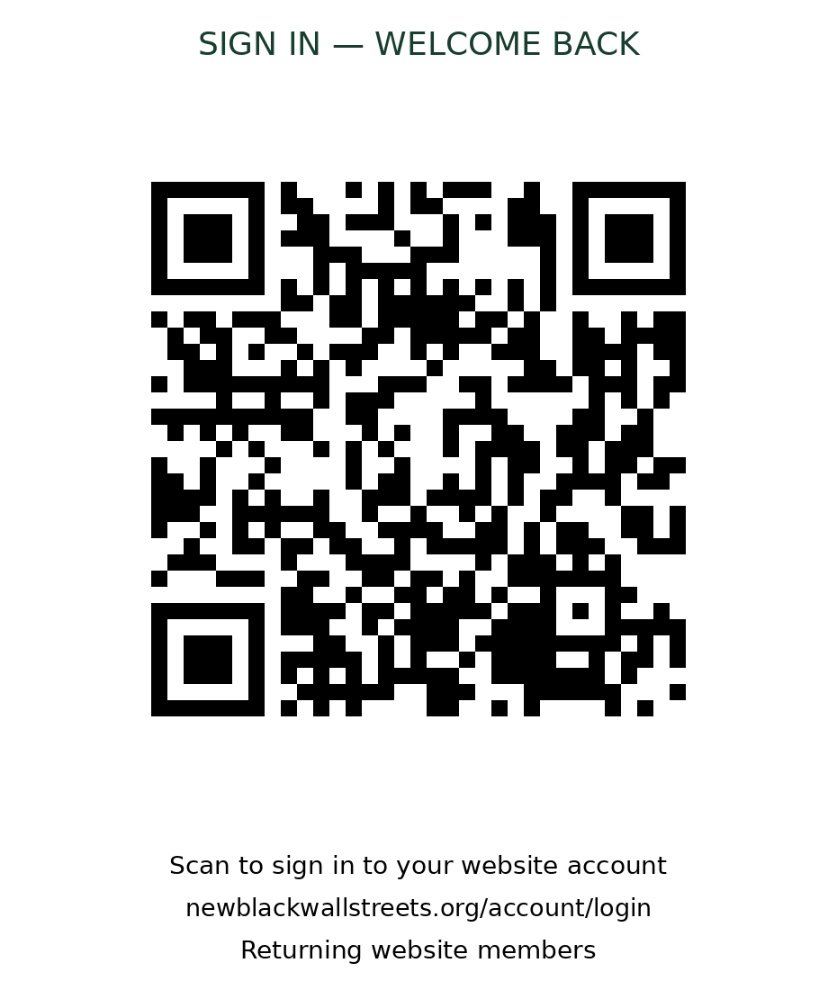 Sign-in QR code. Scan with your phone or select to sign in to your NBWSAA website account.
