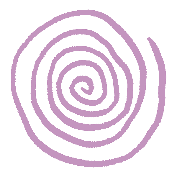 Purple spiral line pattern on black background