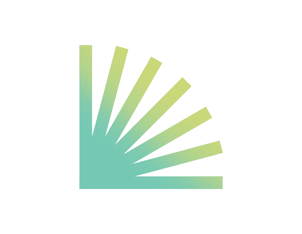 Gradient-colored ruler with ten segments, increasing in size from smallest to largest, on a black background.