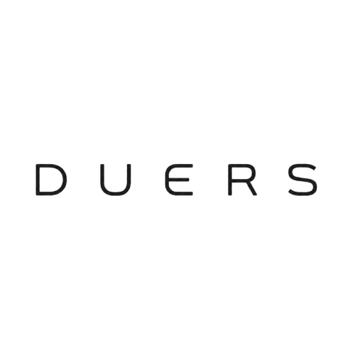 Logo negro con la palabra 'DUERS' en letras mayúsculas y sencillas.