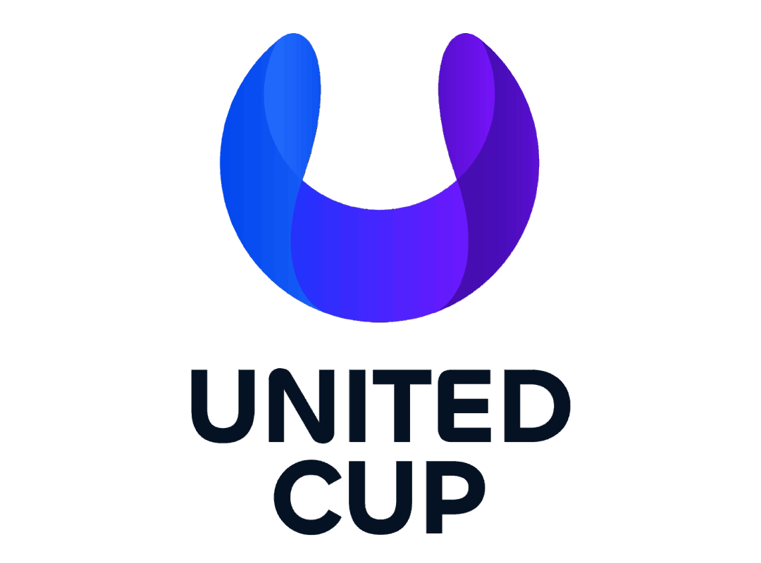 Logo with a purple and blue abstract cup shape above the text 'United Cup' in dark blue letters.