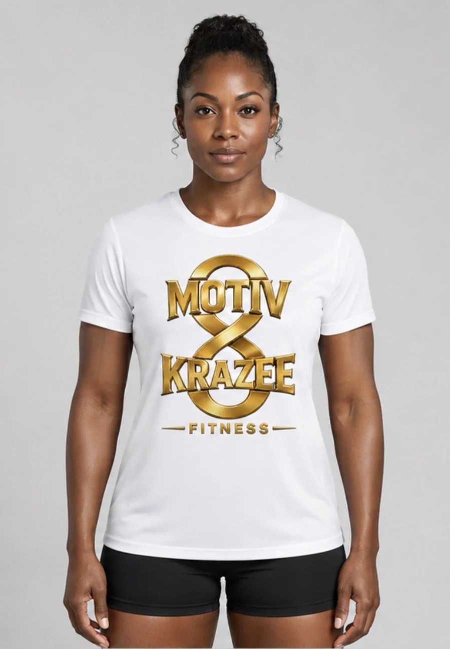 M8K8 Women's Sport Tee White