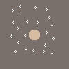 This is an image showing a round object as seen from another planet, which can be considered to represent the new world creation.