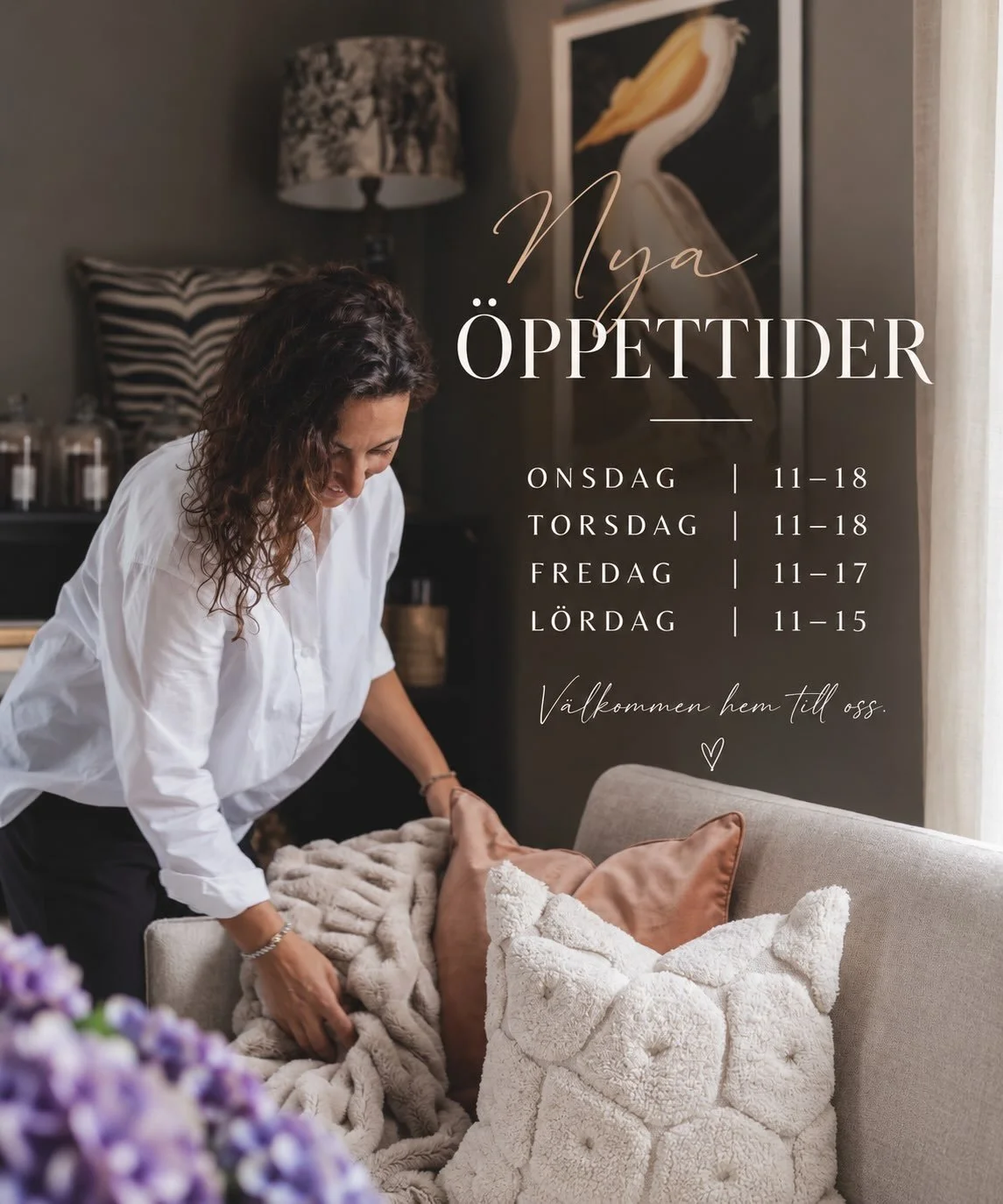 D&Aring; &Ouml;PPNAR VI D&Ouml;RRARNA TILL V&Aring;R OAS 🤎

BIRTHDAY WEEK IS HERE! 🎈🤎

Butiken &auml;r fylld med nyheter, fina details, m&ouml;bler, mattor och s&aring;klart massor av vackra blommor fr&aring;n Gerdas Blomster 🤎

Kom in, s&auml;g 