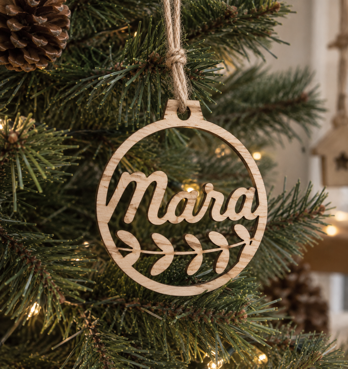 BOLA NAVIDAD HOJA