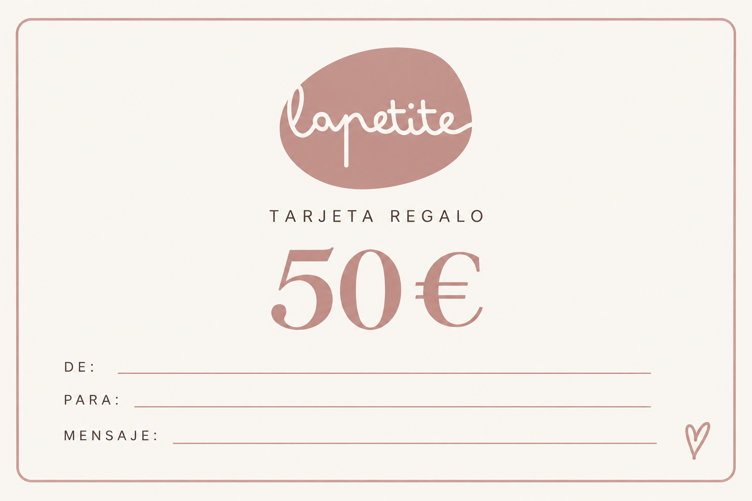 TARJETA REGALO