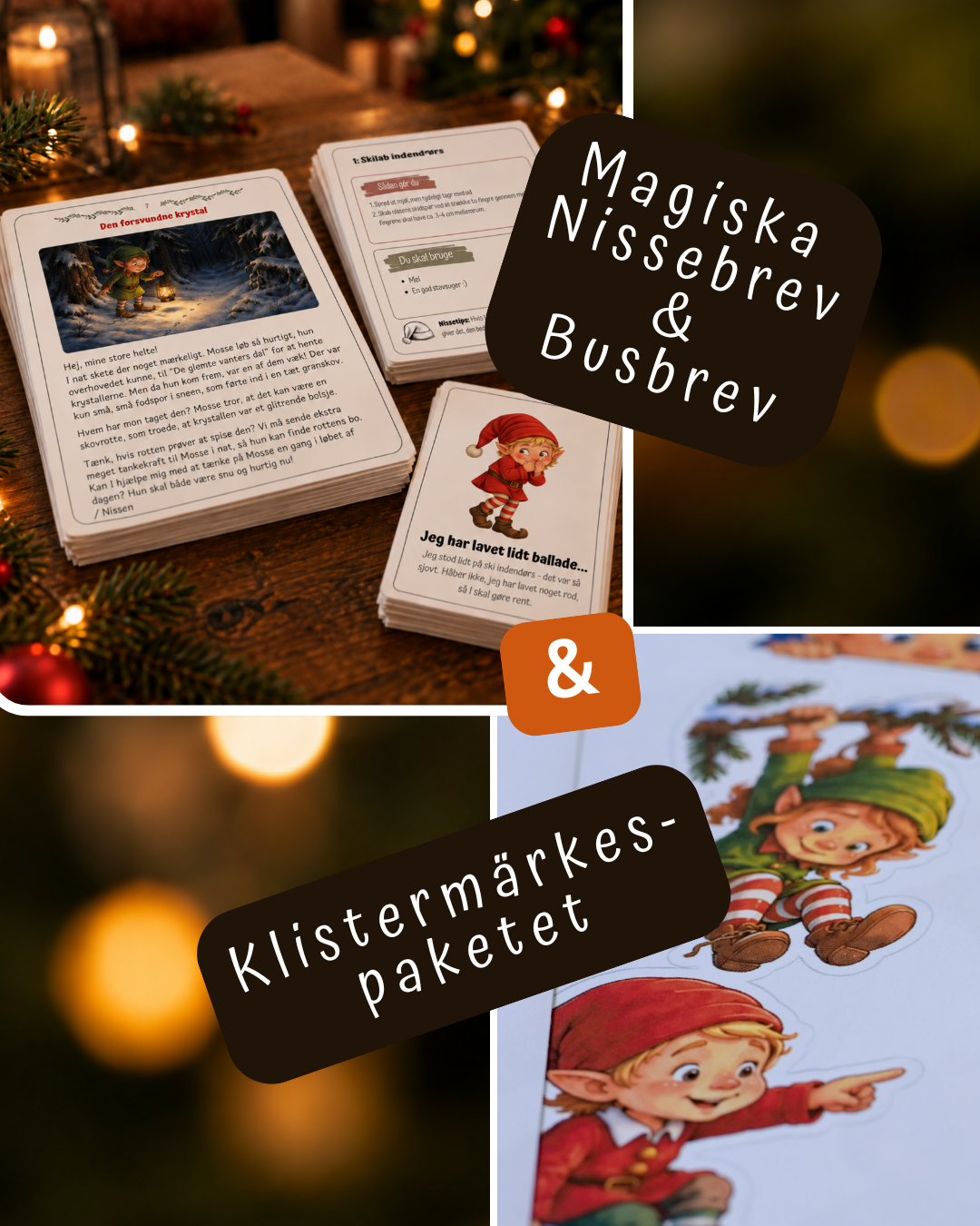 Kombo-paket: Magiska Nissebrev & Busbrev + Klistermärkespaket - 2026