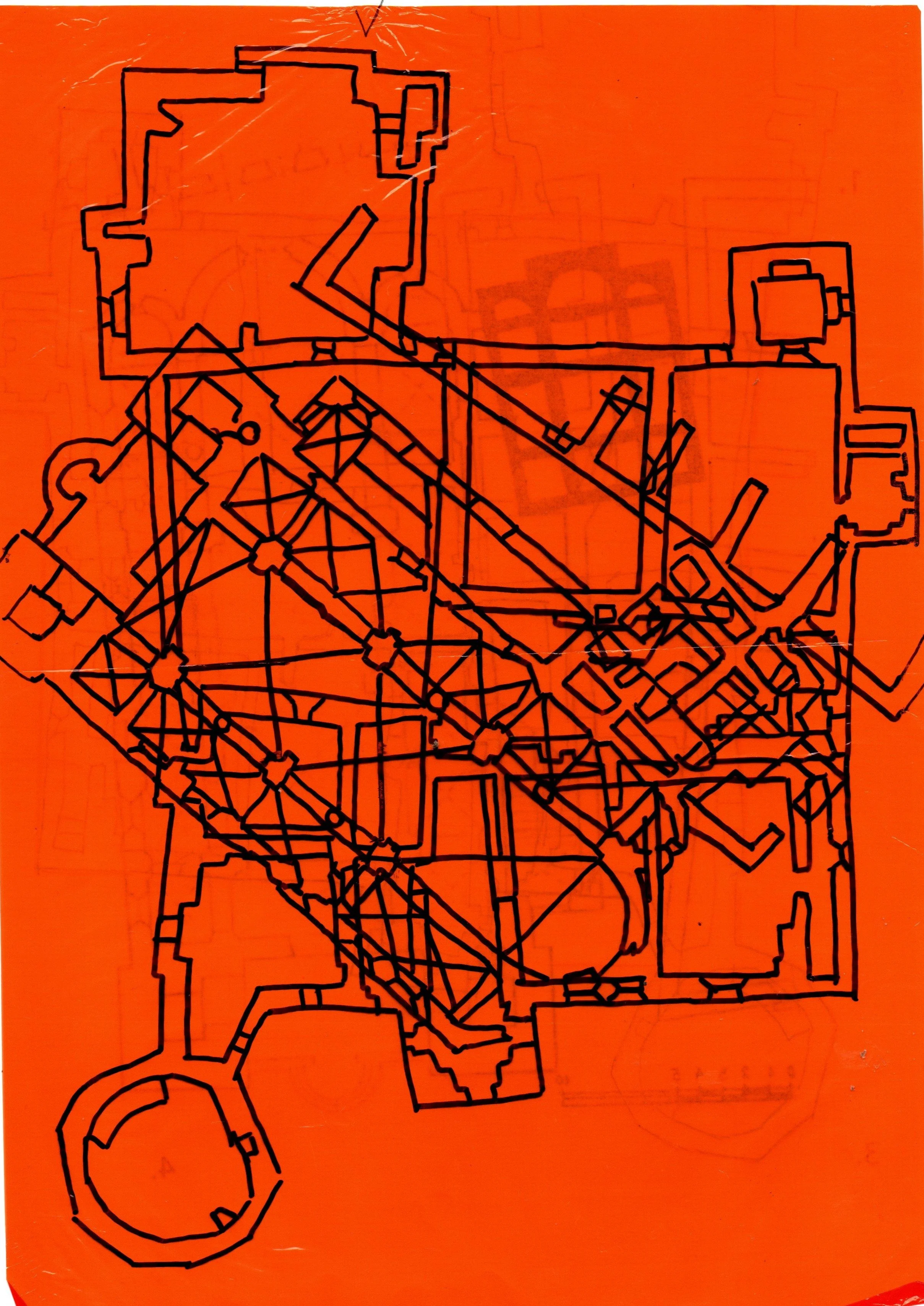 ichnographies: salzburg series, pencil on transparent paper, A4, 2026.