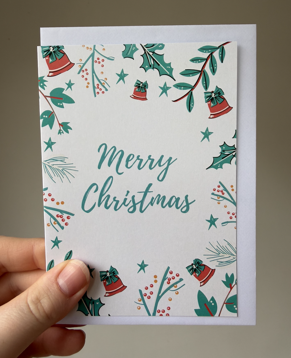 Merry Christmas Card (Bells design)