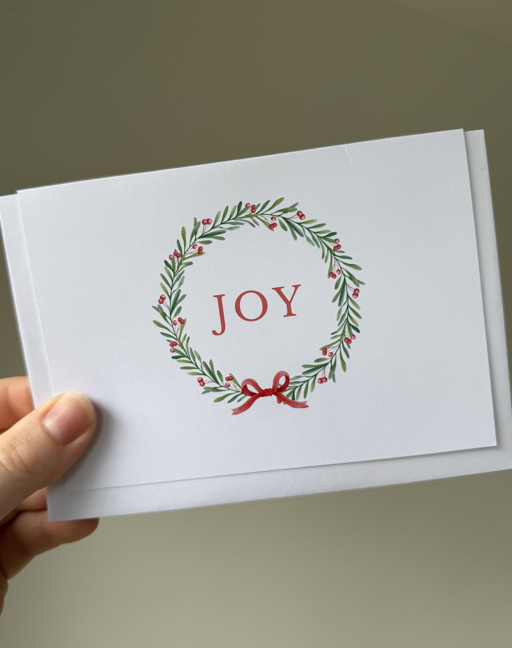 Christmas Card (Joy Wreath)