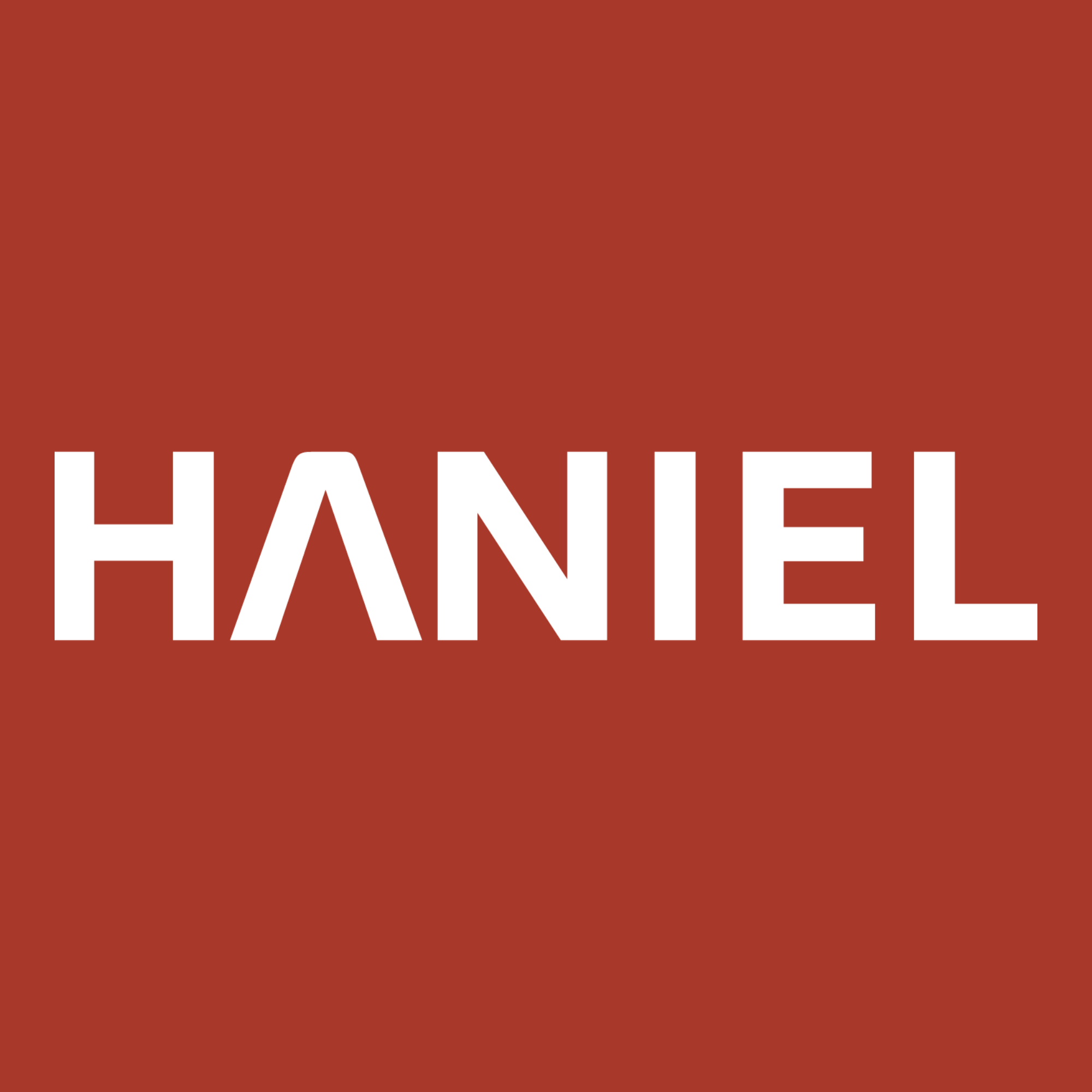 Red background with white bold letters saying 'HANKEL'.